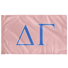 Load image into Gallery viewer, Delta Gamma Sorority Flag - Promise Pink, Splash Blue &amp; White