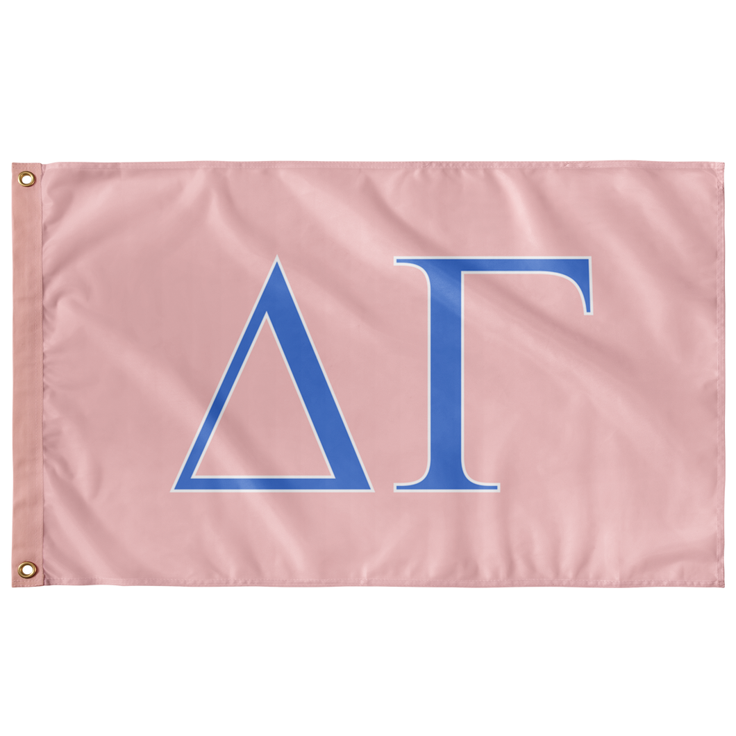 Delta Gamma Sorority Flag - Promise Pink, Splash Blue & White