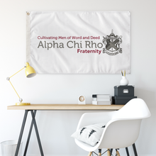 Load image into Gallery viewer, Alpha Chi Rho Fraternity Logo Flag - White