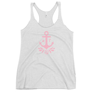 Delta Gamma Sorority Racerback Tank With Pink Brandmark