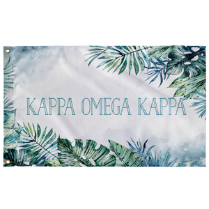 Kappa Omega Kappa Tropical Teal Greek Flag