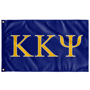Kappa Kappa Psi Fraternity Flag - Royal, Light Gold & White