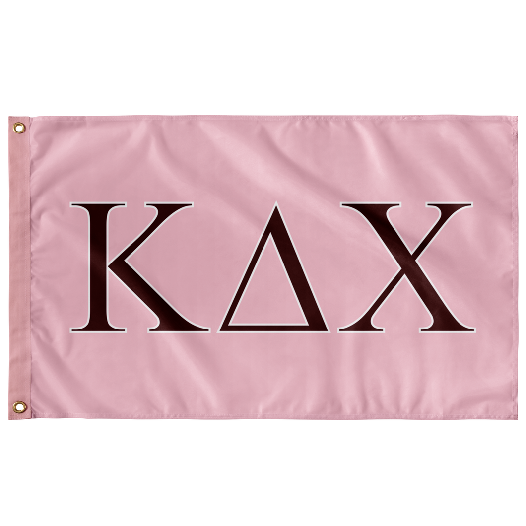 Kappa Delta Chi Sorority Flag - Pink, Maroon & White