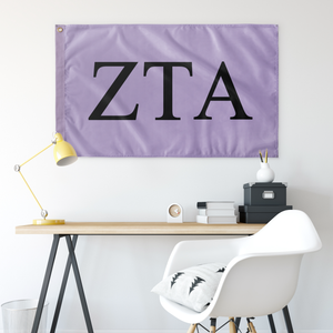 Zeta Tau Alpha Sorority Flag - Lavender & Black