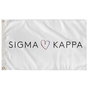 Sigma Kappa Logo Sorority Flag - White