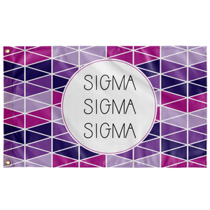 Sigma Sigma Sigma Abstract Sorority Flag
