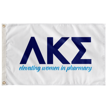 Load image into Gallery viewer, Lambda Kappa Sigma Sorority Flag - White Elevating Women In Pharmacy
