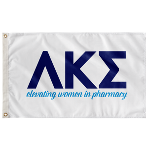Lambda Kappa Sigma Sorority Flag - White Elevating Women In Pharmacy