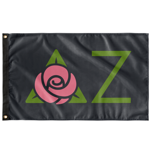 Delta Zeta Icon Sorority Flag - Charcoal