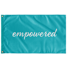Load image into Gallery viewer, Empowered Sigma Sigma Sigma Sorority Flag - Light Blue