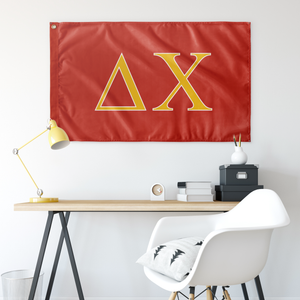 Delta Chi Fraternity Flag - Red, Yellow & White