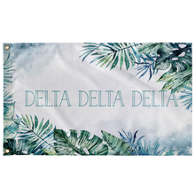 Load image into Gallery viewer, Delta Delta Delta Tropical Teal Greek Flag