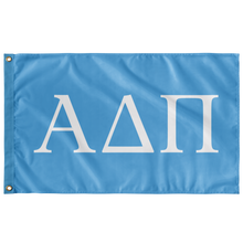 Load image into Gallery viewer, Alpha Delta Pi Sorority Letter Flag - Adelphean Blue &amp; White