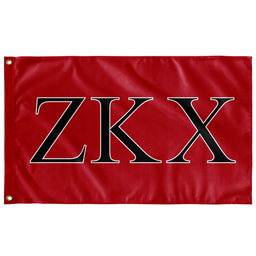 Zeta Kappa Chi Fraternity Flag - Red