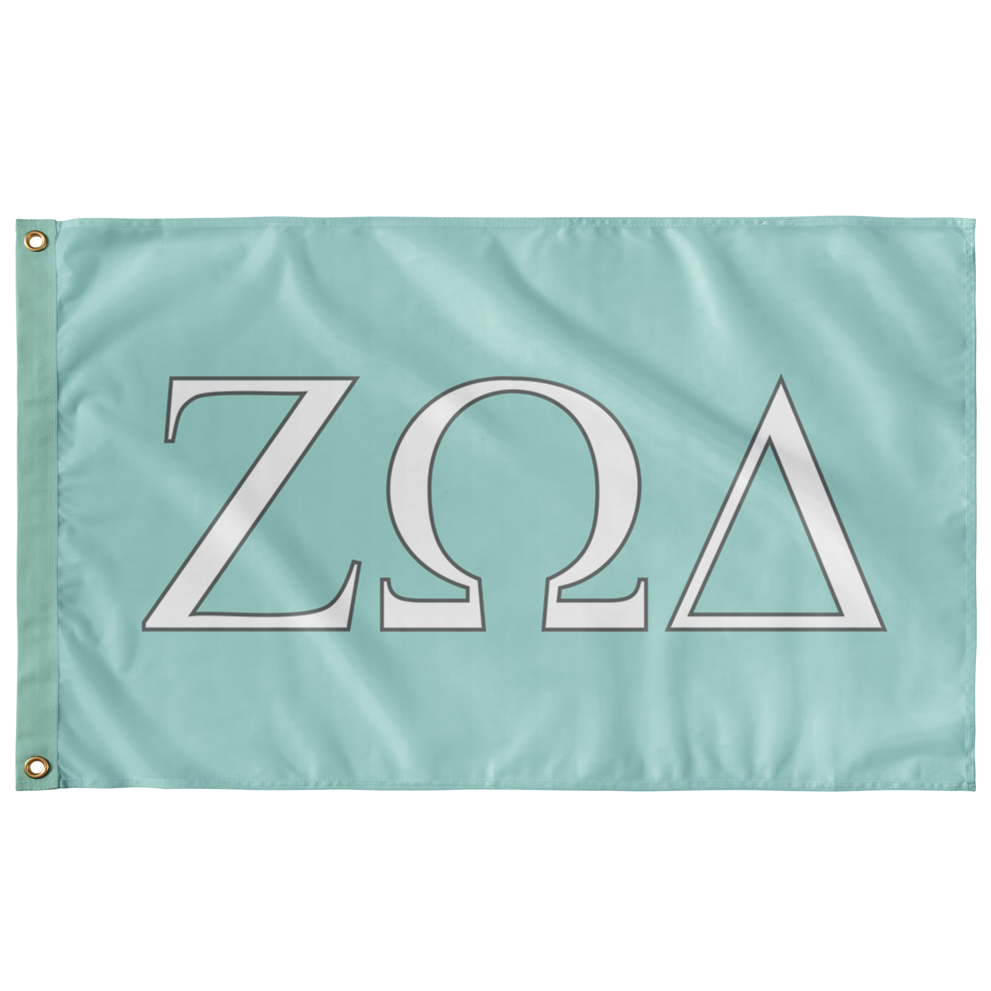 Zeta Omega Delta Sorority Flag Mystik Ocean White Silver