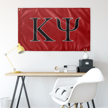 Load image into Gallery viewer, Kappa Psi Fraternity Letter Flag - Red, Black &amp; White