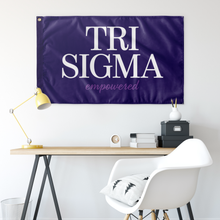 Load image into Gallery viewer, Tri Sigma Empowered Sorority Flag - Purple