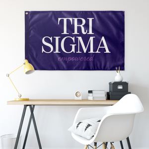 Tri Sigma Empowered Sorority Flag - Purple