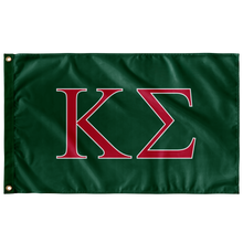 Load image into Gallery viewer, Kappa Sigma Fraternity Flag - Dark Green, Red &amp; White